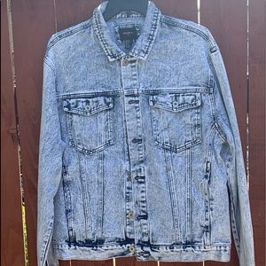 Forever 21 Men Casual Jacket Denim Washed